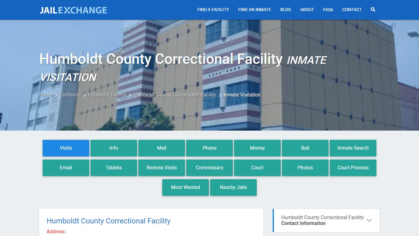 Humboldt County Correctional Facility Inmate Visitation - Jail Exchange